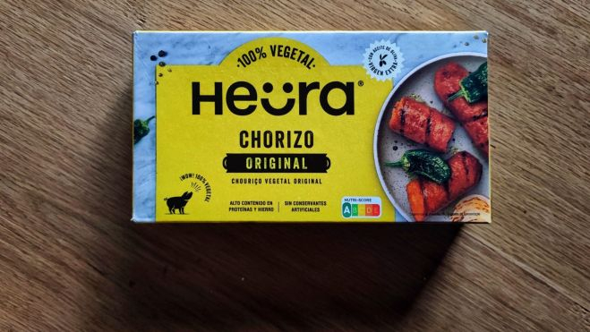 Paquete de chorizo vegetal o vegano de Heura / Hule y Mantel Paquete de chorizo vegetal o vegano de Heura / Hule y Mantel