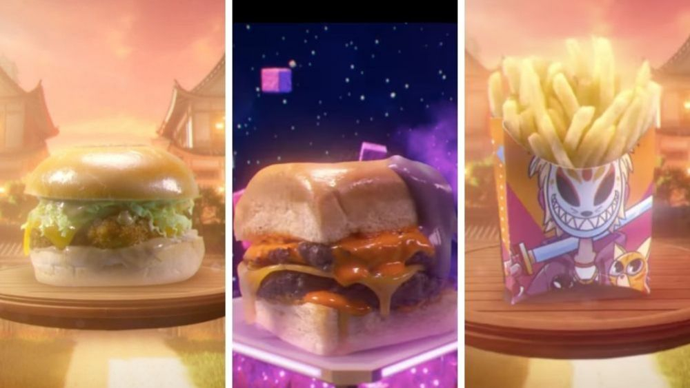 La hamburguesa y patatas de El Rubius y el brioche de Vegetta777 / Instagram