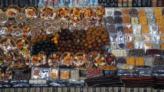 Puesto donde comprar los dulces y almíbares de Armenia / Foto: Paola Miglio