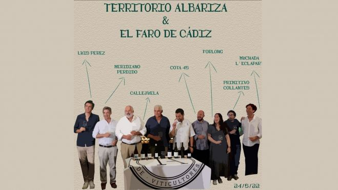 Los componentes de Territorio Albariza, en su presentación en El Faro de Cádiz / Fotografía ilustrada por Albariza en las venas