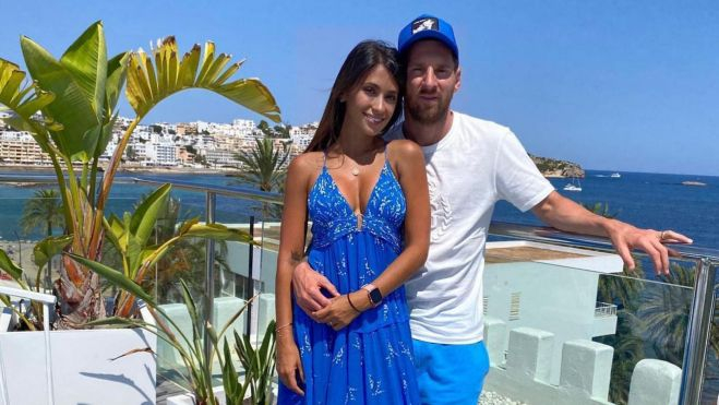 Leo Messi y Antonella Roccuzzo en el MIM Ibiza / Foto: Instagram
