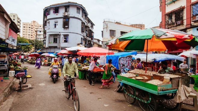 Mercado de comida en la India / Foto: Canva