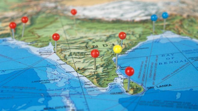 Mapa de la India / Foto: Canva Mapa de la India / Foto: Canva