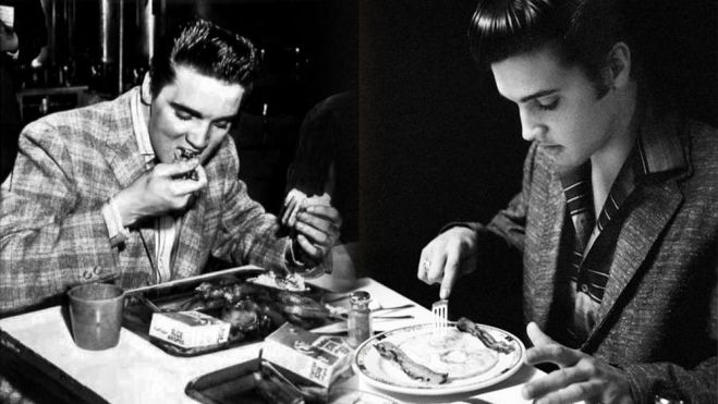 Elvis comiendo / Fuente: Pinterest