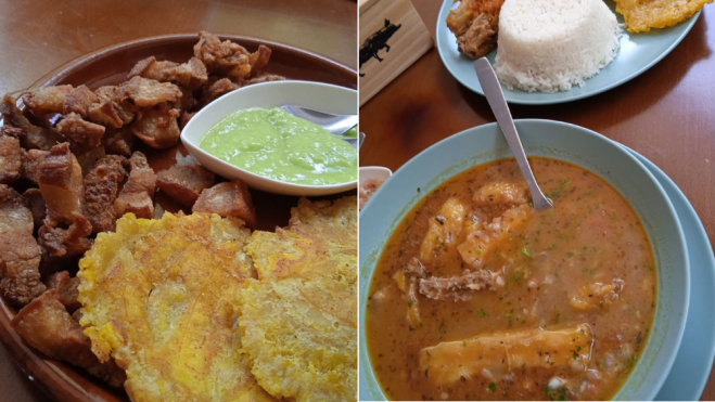 Diversos platos colombianos del restaurante Mamacita de Mérida / Foto: Instagram