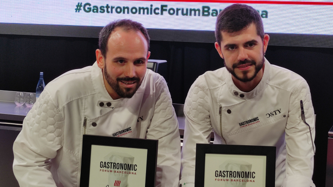 Fran Agudo y Lluc Quintana Terés, mejores cocineros Fòrum Gastronòmic Barcelona / Foto: Hule y Mantel