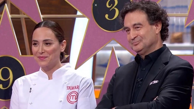 Pepe Rodríguez y Tamara Falcó, que volvió como invitada a las cocinas de MasterChef Celebrity / Foto: RTVE