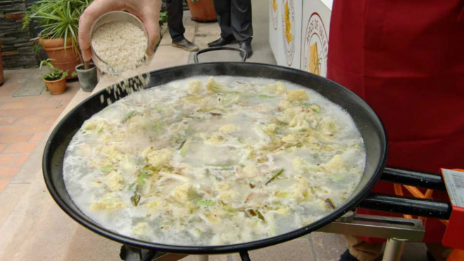 Proceso de cocción del arroz / Foto: Facebook D.O. Arroz de Valencia