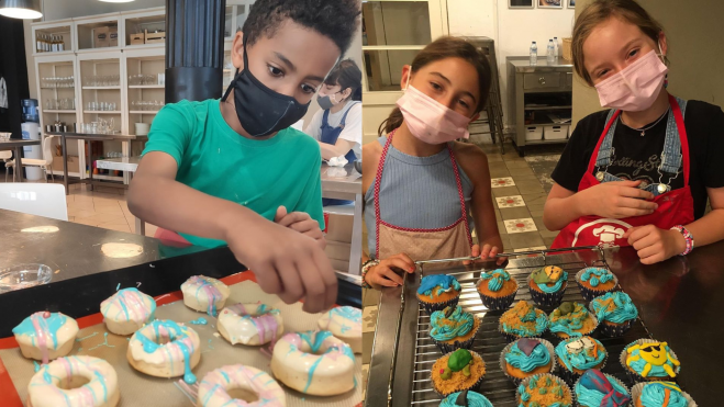 Niños en los cursos de cocina de la Cookiteca / Foto: Instagram