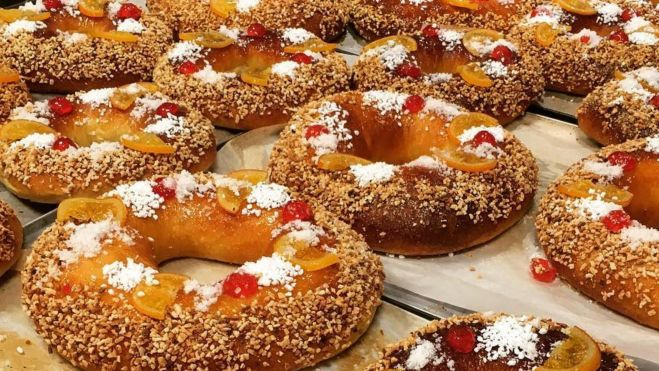Un horizonte de roscones de Reyes de Panod, del pasado año / Foto: redes