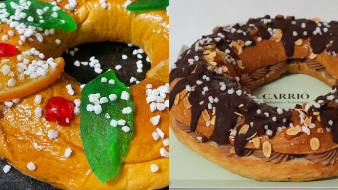 Detalle de dos roscones de la Pastisseria Carrió / Foto: Instagram