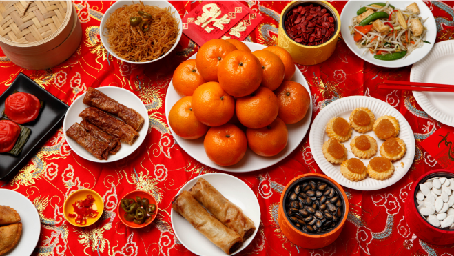 Mesa de celebración del Año Nuevo chino / Foto: Canva