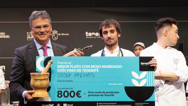 Josep Arenas, premio al mejor plato con mojo maridado con vinos de Tenerife / Foto cedida