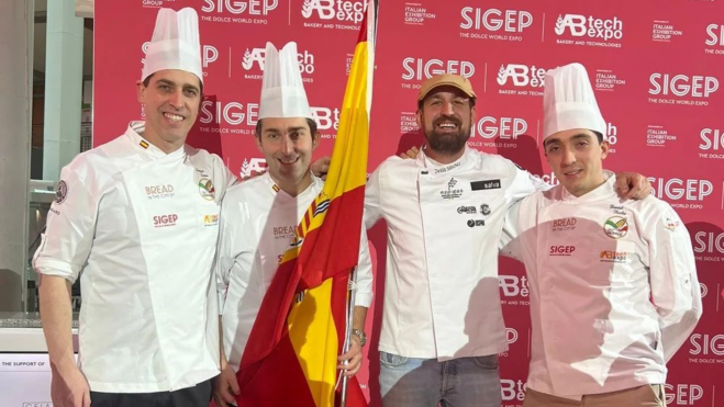 Los cuatro integrantes de la Selección Española de Panadería Artesana / Foto: Instagram Ceoppan