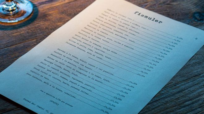 La carta del restaurante Fismuler / Foto de Txaber Allué ©