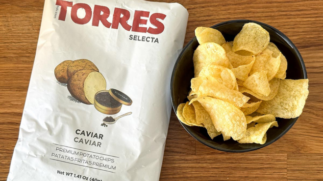Patatas fritas de caviar de Torres / Foto: Iker Morán