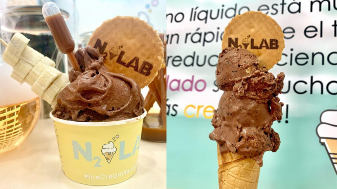 Diversos helados de N2LAB / Foto: Instagram