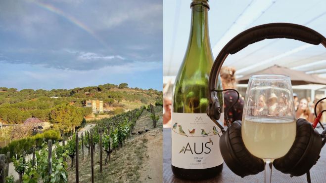 Viñedo de Alta Alella y una de sus sesiones de vino y DJs / Foto: Instagram