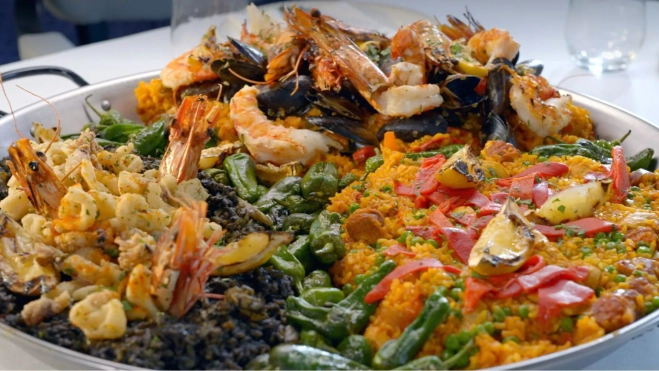 La paella tres delicias/ Foto: fotograma de 'Chef cinco estrellas'