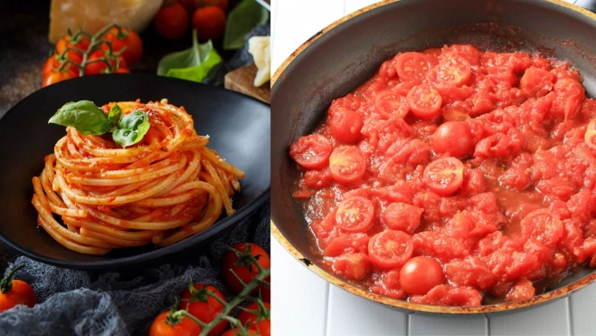 Espaguetis a la boloñesa y salsa de tomate / Foto: Canva