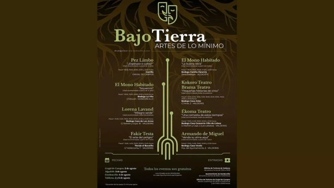 Cartel del festival 'Bajo tierra. Artes de lo mínimo' / Foto: web