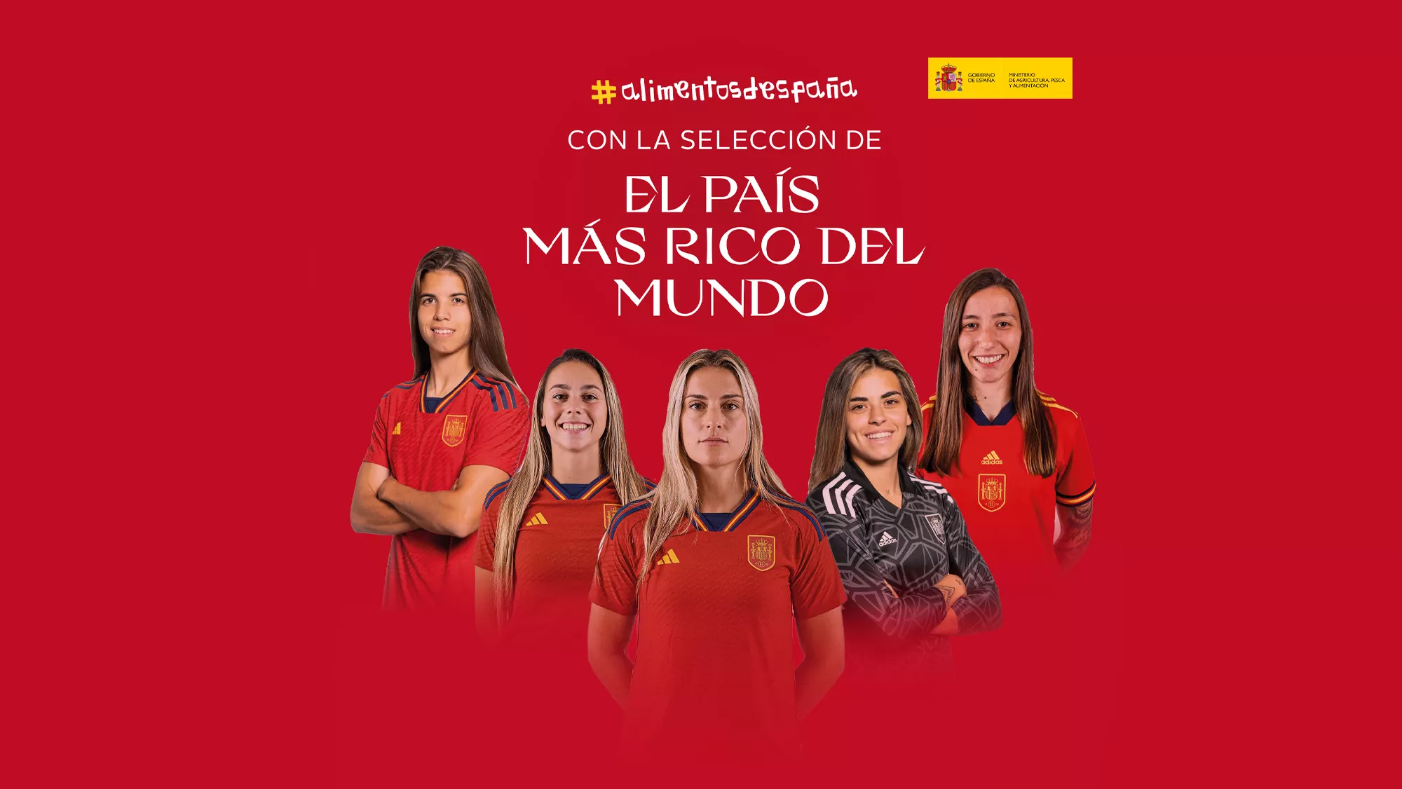 Gráfica de Alimentos de España patrocinando la Selección Española de Fútbol Femenino / Foto: MAPA 