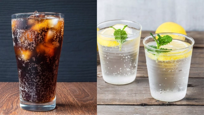 Refresco de cola con hielo y bebidas alcohólicas con limón / Foto: Canva