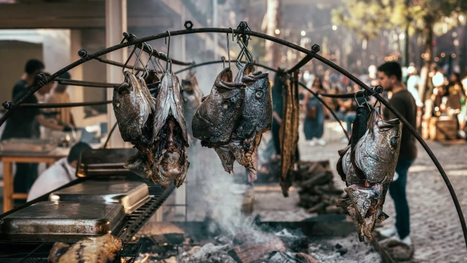 Pescados a la brasa en el festival Chefs on Fire / Foto cedida