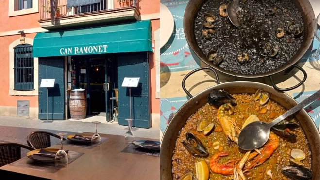 Can Ramonet, su arroz negro y su paella marinera / Foto: Instagram