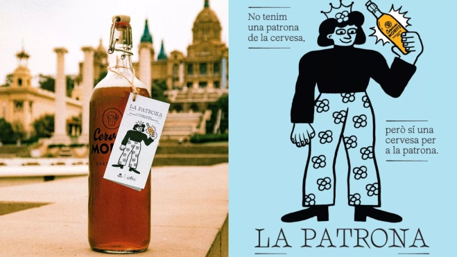 Cerveza La Patrona de Moritz y su imagen promocional / Foto cedida