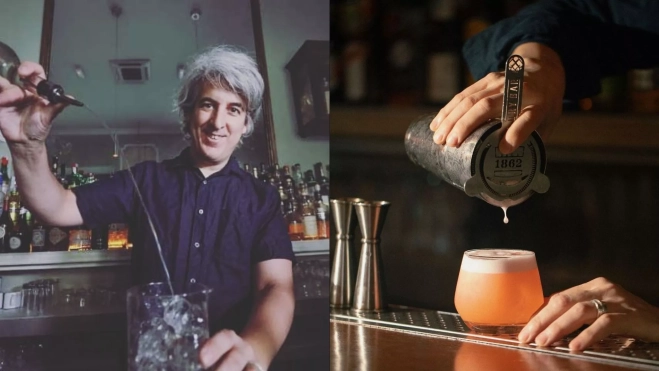El bartender Alberto Martínez y un cóctel de 1962 Dry Bar / Foto: Instagram
