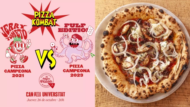 Imagen del Pizza Kombat y la pizza Pulp Edition / Foto: Instagram
