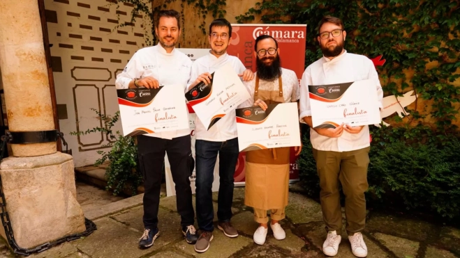 Los chefs finalistas del IV Concurso Internacional de Cocina con Ibérico / Foto: Facebook