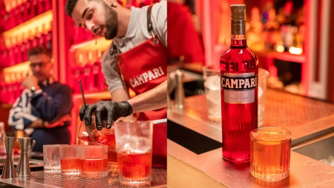 El bartender Elías Diéguez preparando su negroni / Foto cedida
