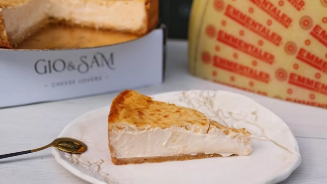 Tarta de queso de Gio&Sam con Quesos de Suiza / Foto: redes