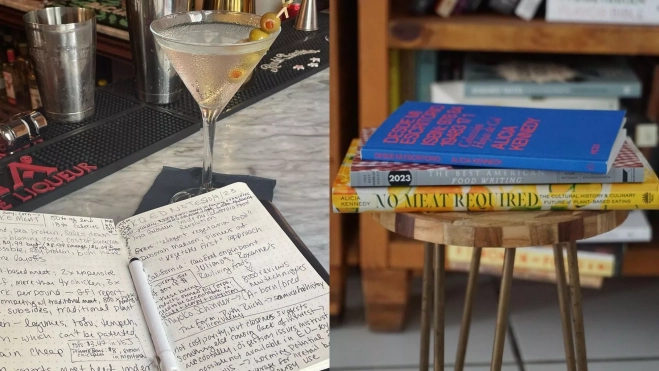 La libreta de notas de Alicia Kennedy y sus últimos libros publicados / Foto: Instagram