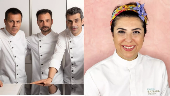 Los chefs de Disfrutar y Ebru Baybara Demir / Foto cedida
