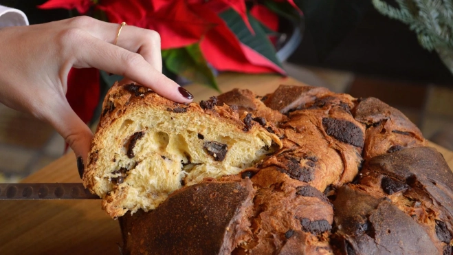 Izadittone, panettone con crema de orujo / Foto cedida