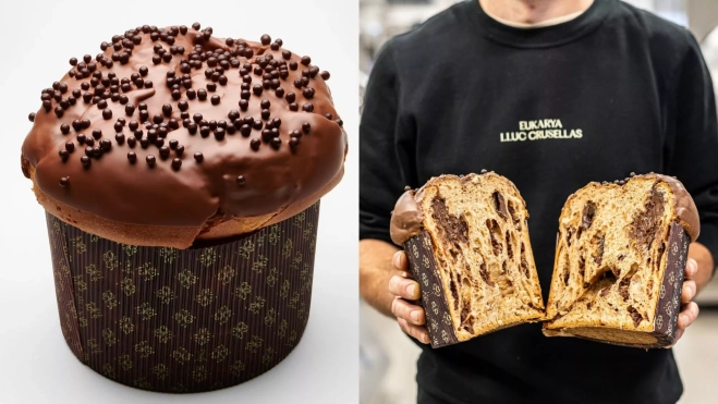 El panettone de chocolate de Lluc Crusellas / Foto cedida El panettone de chocolate de Lluc Crusellas / Foto cedida