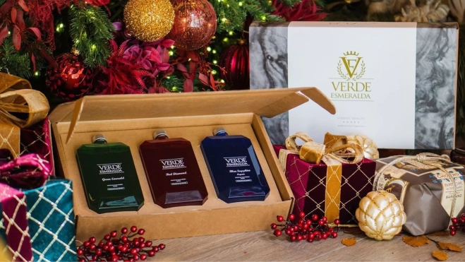 Estuche de regalo con aceites de Verde Esmeralda / VERDE ESMERALDA