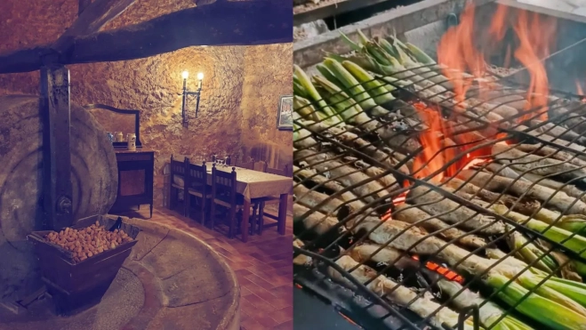 Restaurante El Trull y su sus calçots al fuego / Foto: Instagram