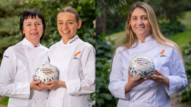 Fina Puigdevall y Martina Puigvert (Les Cols) y Lucía Freitas (A Tafona) / Foto cedida