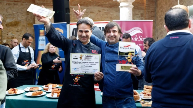 Los hermanos Calvo, ganadores del concurso Mejor Torrezno del Mundo / Foto cedida