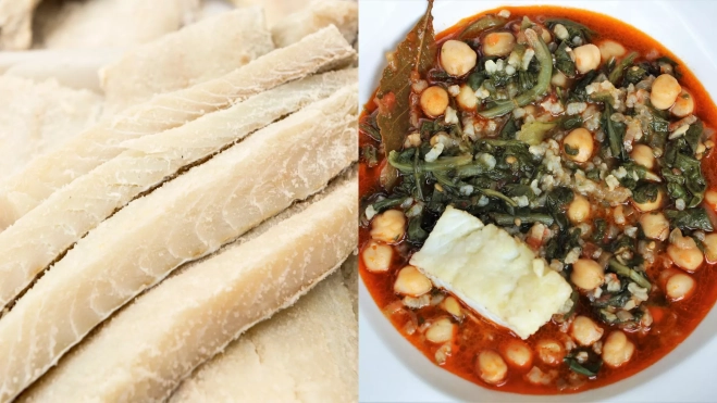 Bacalao salado y potaje de Valladolid / Foto: Canva y Antonio Ron