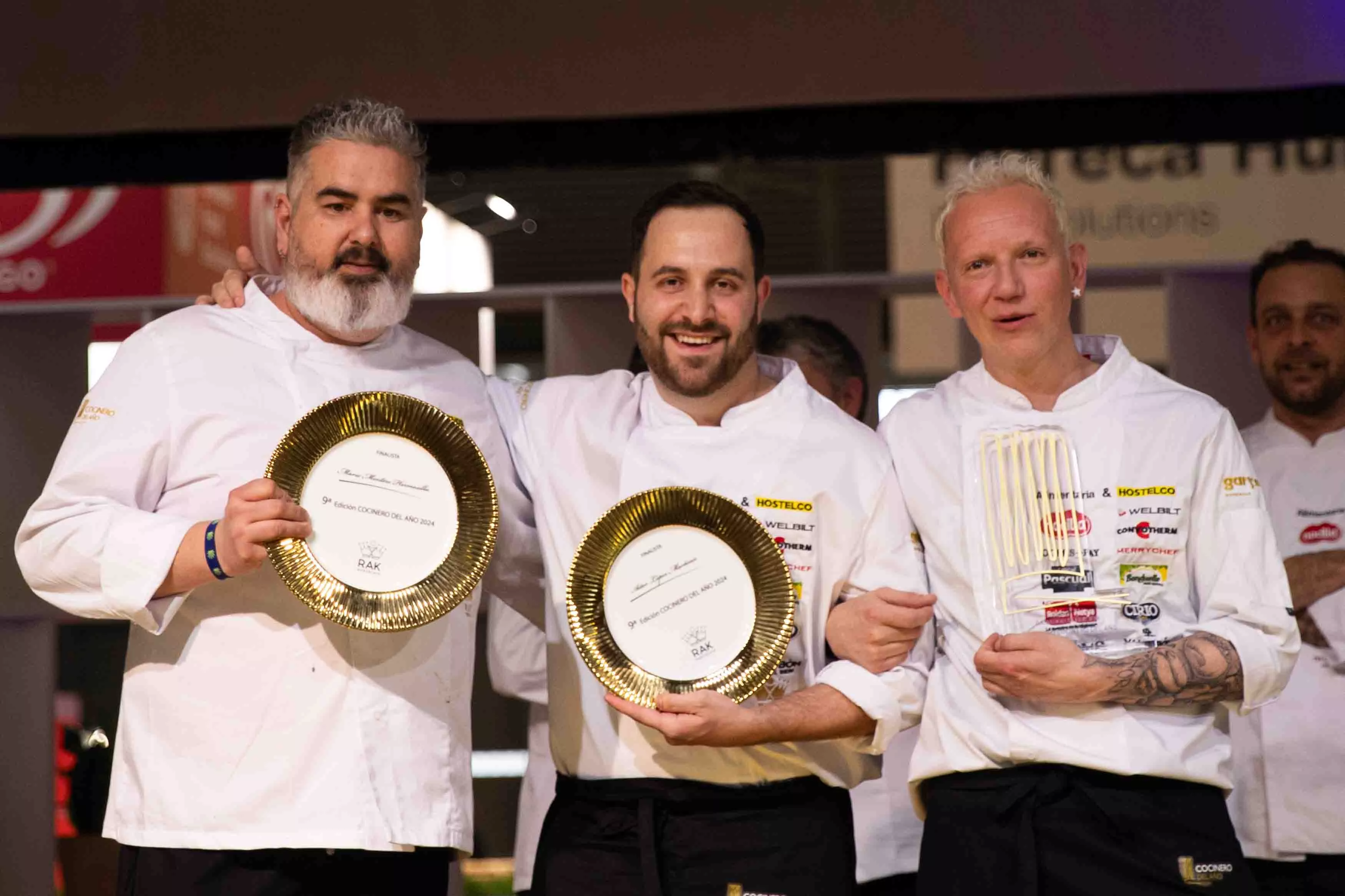 Los tres ganadores del concurso Cocinero del Año en Alimentaria 2024 / GALA ESPÍN