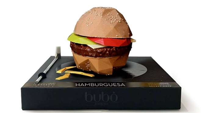 La mona-hamburguesa de la pastelería Bubó / Foto cedida