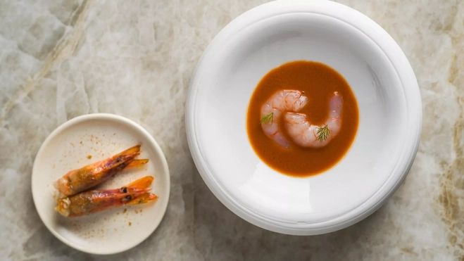 Suquet de gambas en el restaurante Quirat (Barcelona) / Foto cedida Suquet de gambas en el restaurante Quirat (Barcelona) / Foto cedida