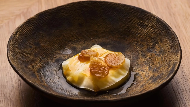 Uno de los platos del menú degustación del restaurante Quirat (Barcelona) / Foto cedida Uno de los platos del menú degustación del restaurante Quirat (Barcelona) / Foto cedida