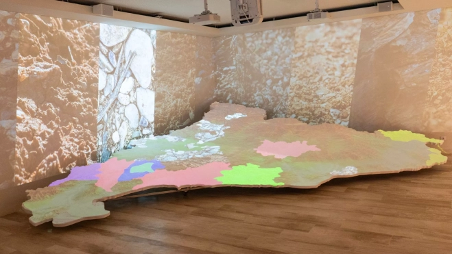 Mapa 3D del vino en Cataluña en VINSEUM / Foto cedida