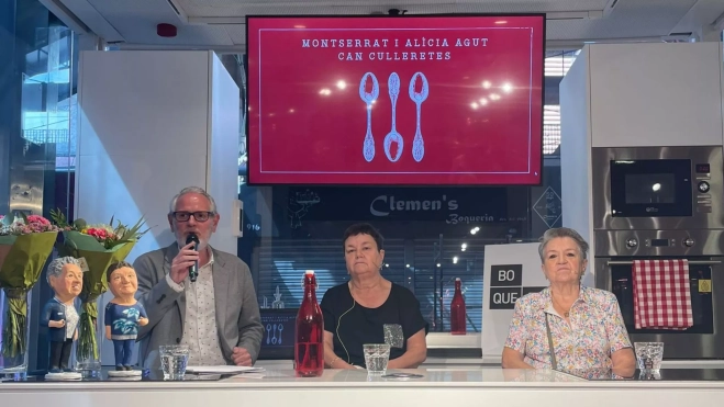 Montserrat y Alícia Agut en el acto organizado por La Boquería / Foto cedida